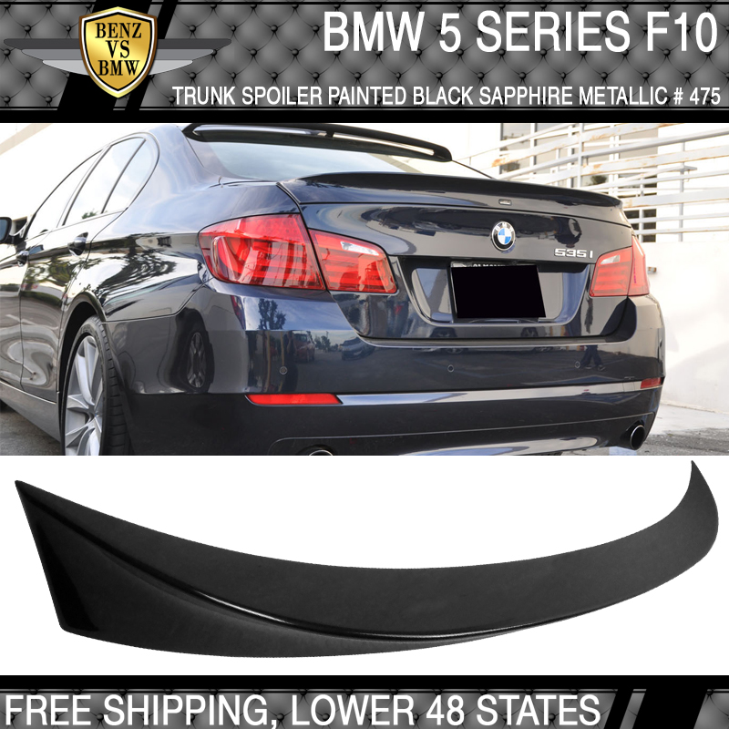 USA STOCK Fit 12-17 F13 F06 V Trunk Spoiler Painted #475 Black Sapphire Metallic
