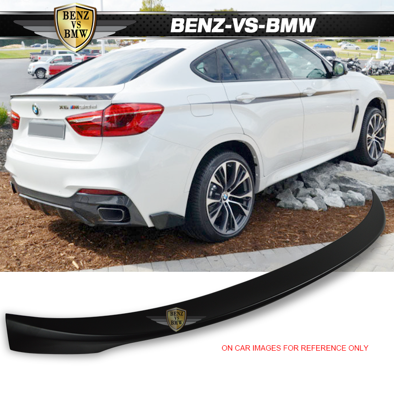 For BMW F16 X6 2015 2016 ABS Plastic Unpainted Rear Spoiler Trunk Lip Wing