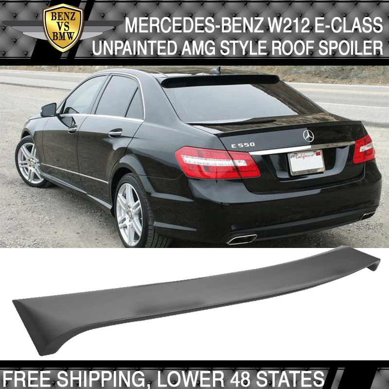 AMG Style Trunk Spoiler 10-13 Upainted Mercedes Benz W212 Sedan OE Rear Roof