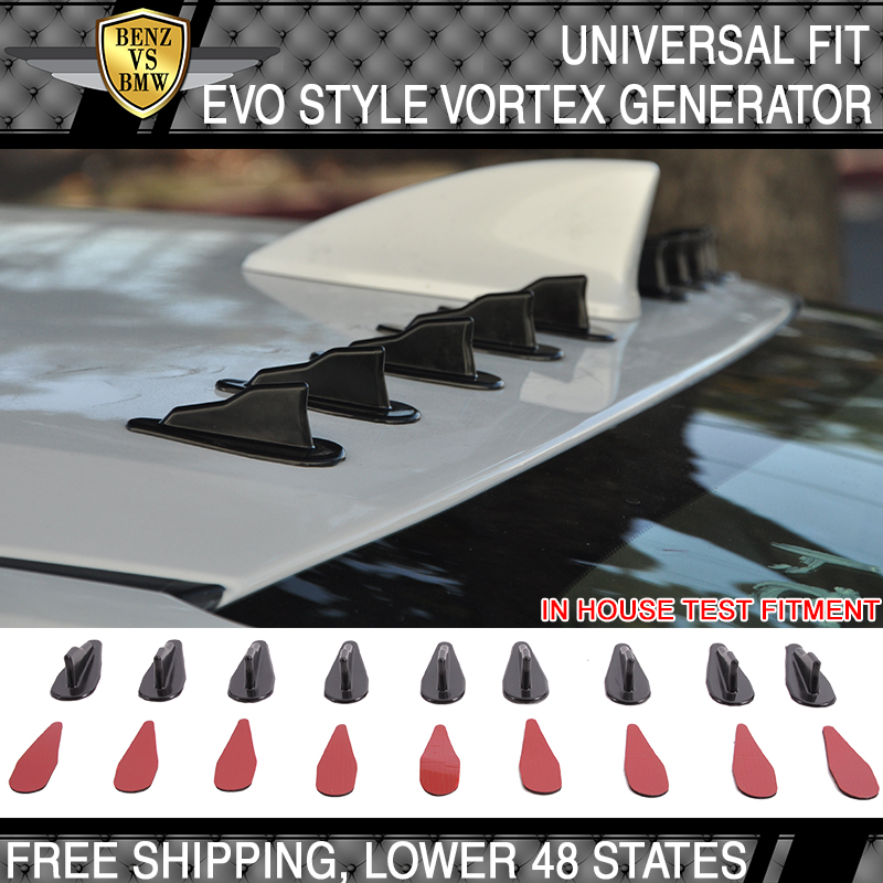 Fits Buick EVO Roof Shark Fins Spoiler Vortex Generator 10 PC PP