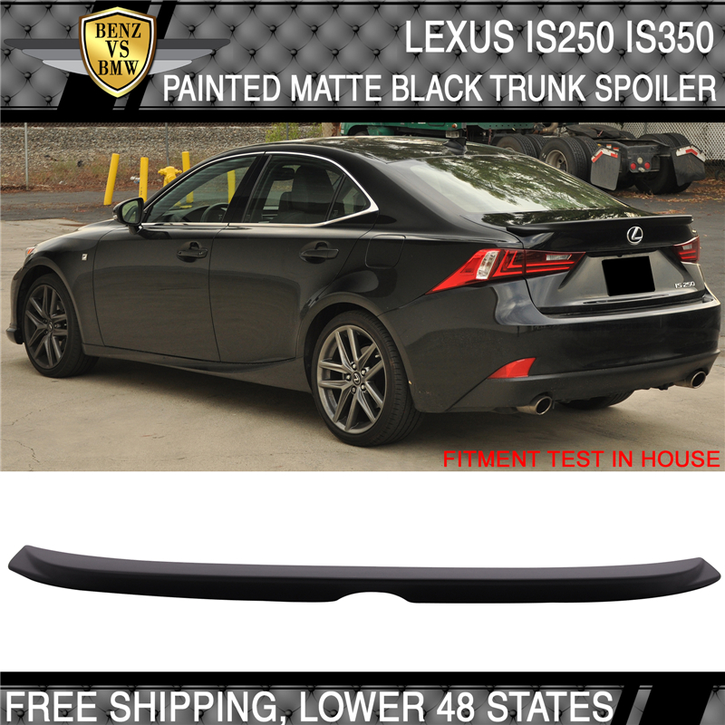For 14-16 IS250 IS350 IS200t F Sport Style Glossy Black Rear Trunk Wing Spoiler