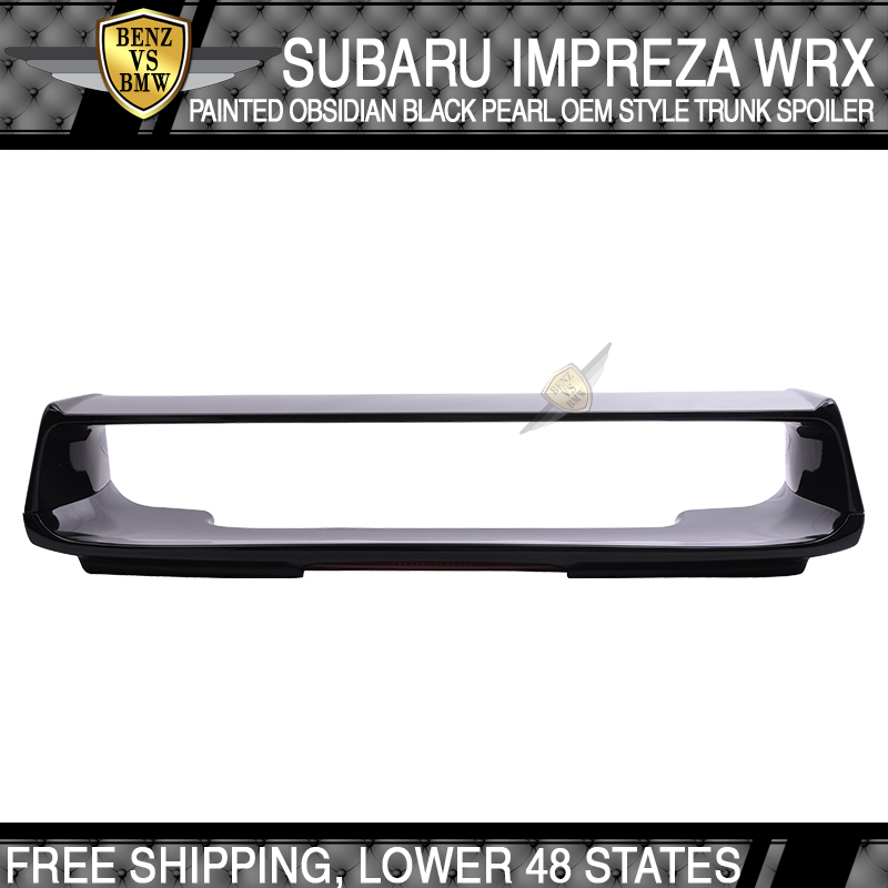 For 02 03 04 05 06 07 WRX Trunk Spoiler Painted Obsidian Black Pearl # 32J ABS