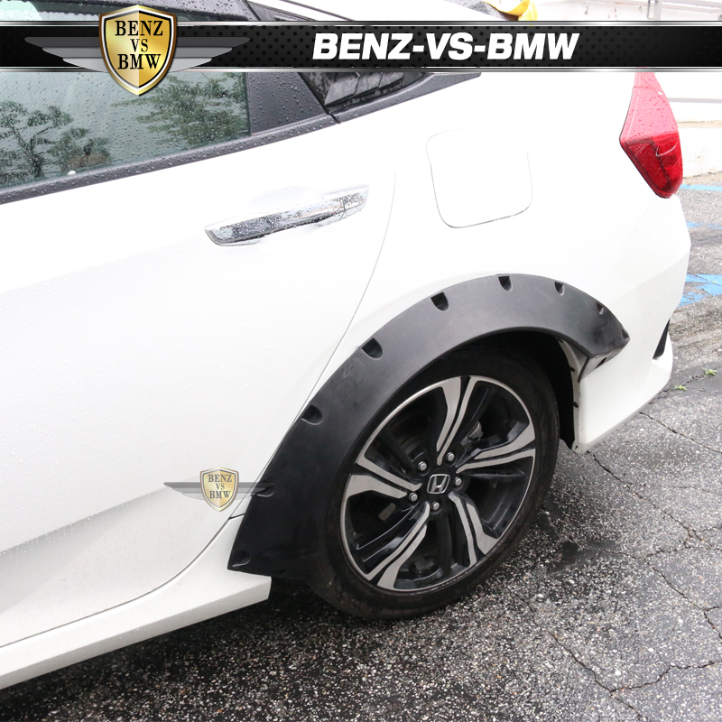 Fits 1620 Honda Civic Sedan RB Style Rear Wide Body Fender Flares 2PC