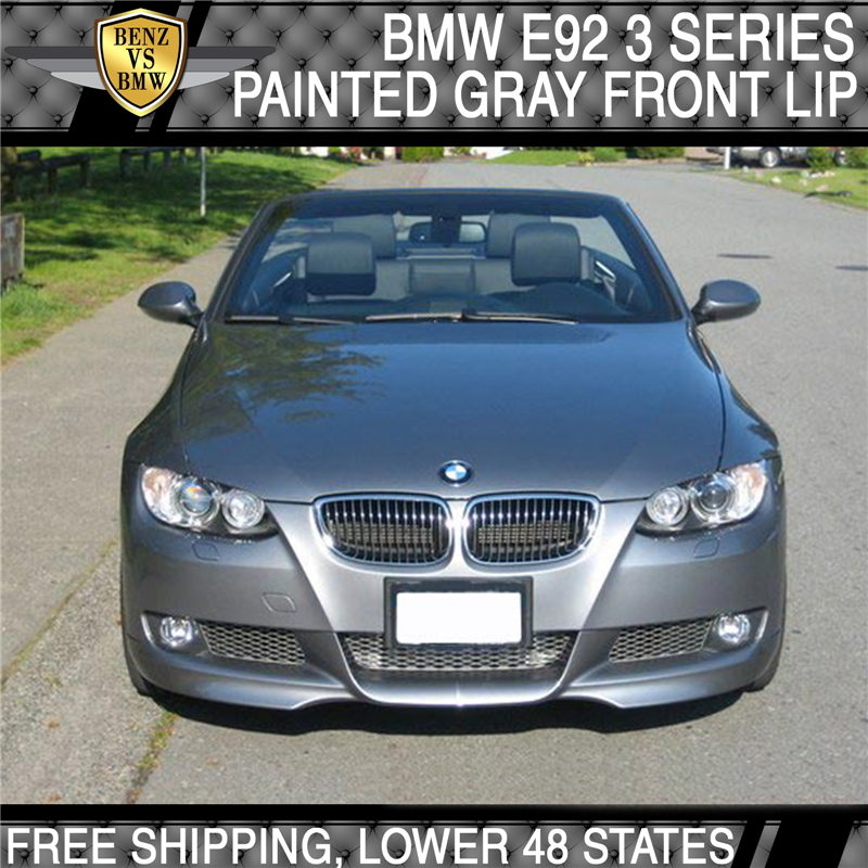IKON MOTORSPORTS M-Tech Front Bumper Lip – Painted Space Gray Metallic For BMW E92 E93 07-10