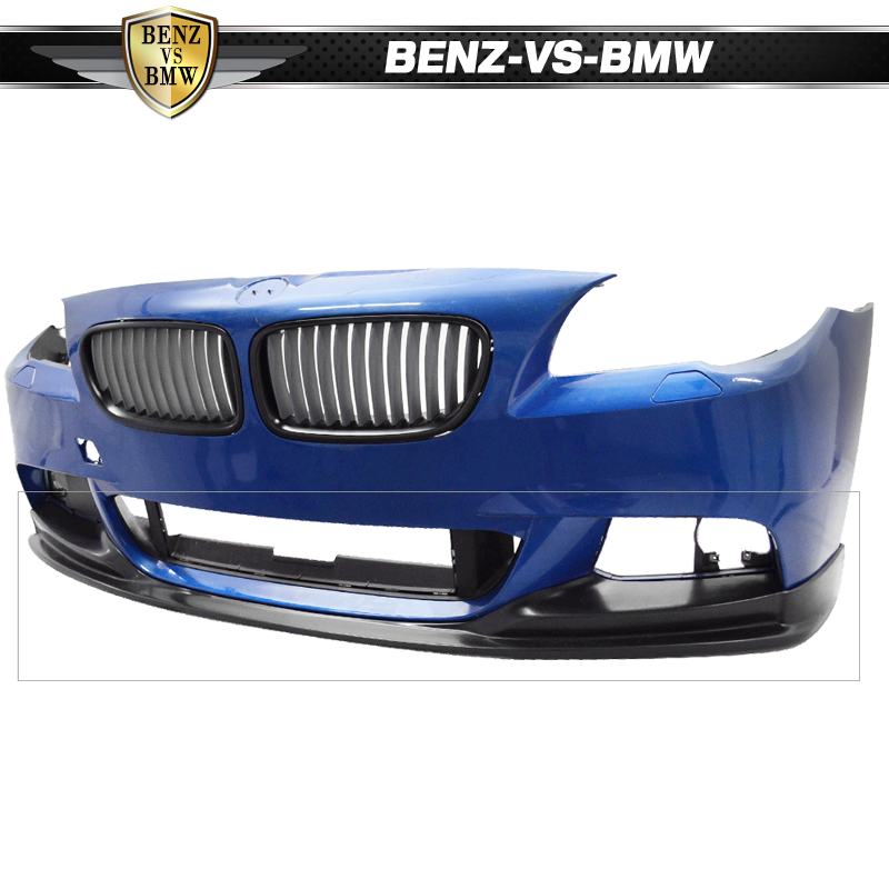 Fits 11-16 BMW F10 5 Series 3D Style M-Tech M Sport Painted Front Bumper Lip PU