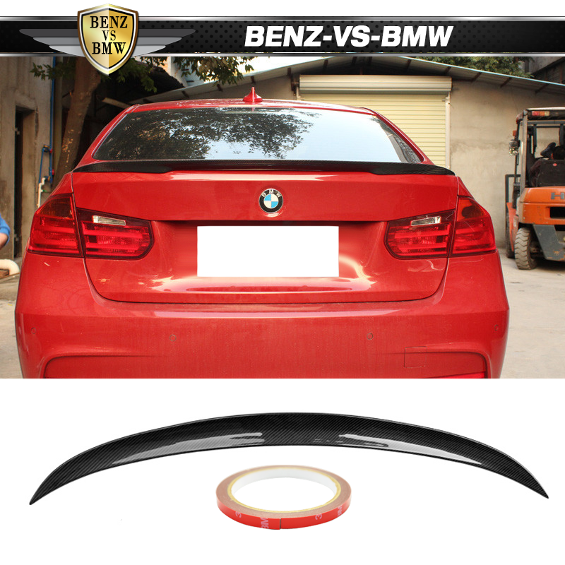 Carbon Fiber Rear Trunk Lip Spoiler Wing P Type For BMW 3-Series F30 4DR