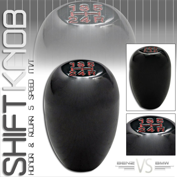 88-91 HONDA PRELUDE TYPE-R SHIFT KNOB 5 SPEED BLACK JDM