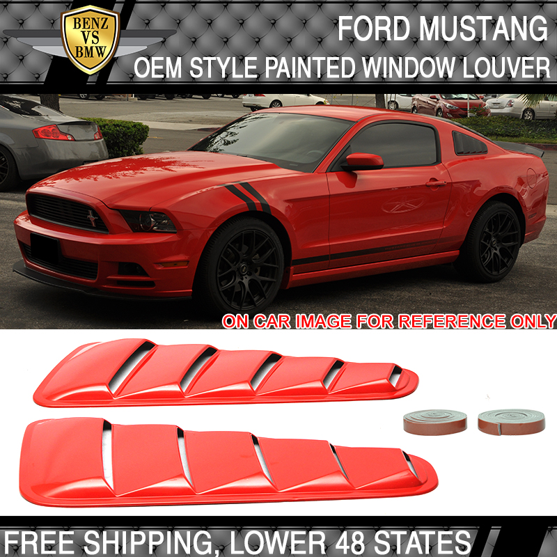 Fits 2005-2013 Ford Mustang Painted Hood Scoop Colorado Red D3