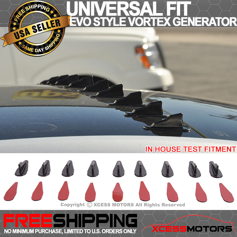 Fits Buick EVO Roof Shark Fins Spoiler Vortex Generator 10 PC PP