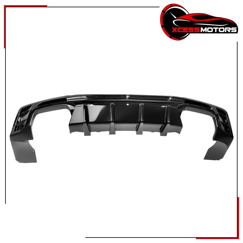 Gloss Black Ikon Style Rear Bumper Diffuser For 2016-2024 Chevy Camaro – 3-Piece Kit