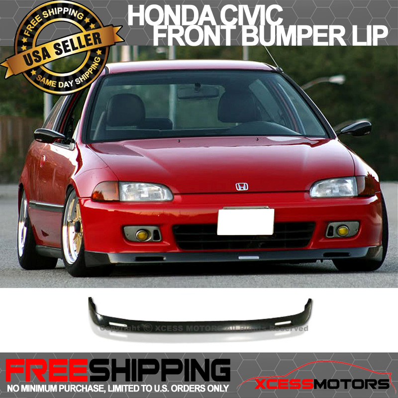 Fits 92-95 Honda Civic EG BYS Style Front Bumper Lip Splitter 