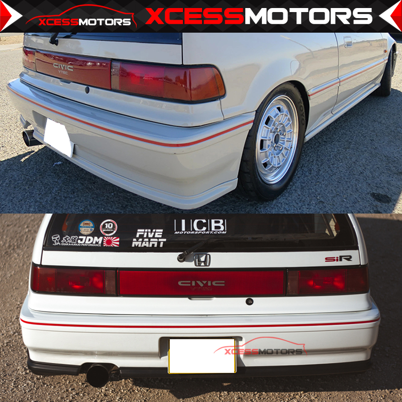 Fits 88-91 Honda Civic Hatchback Rear Bumper Lip IKON Style