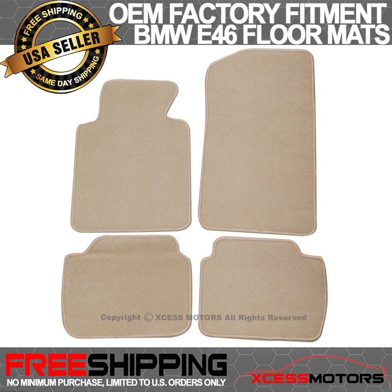 Fits 9905 BMW E46 3Series Floor Mats Carpet Front & Rear Beige 4PC