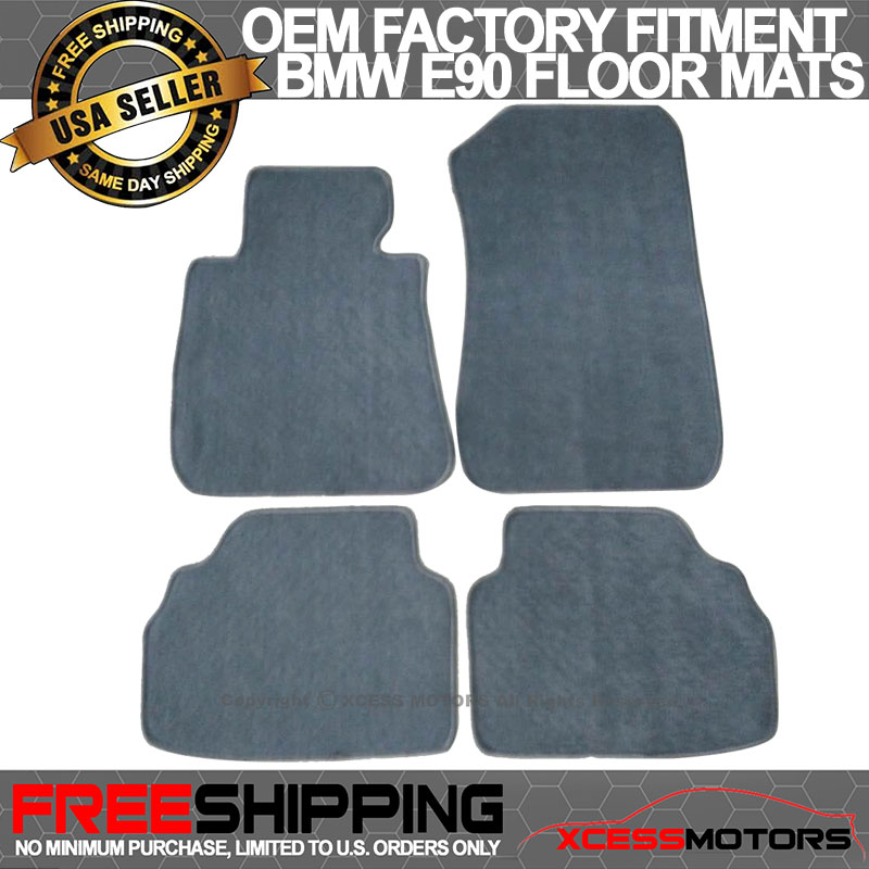 Fits 0509 BMW E90 3 Series Floor Mats Carpet Front & Rear Gray 4PC