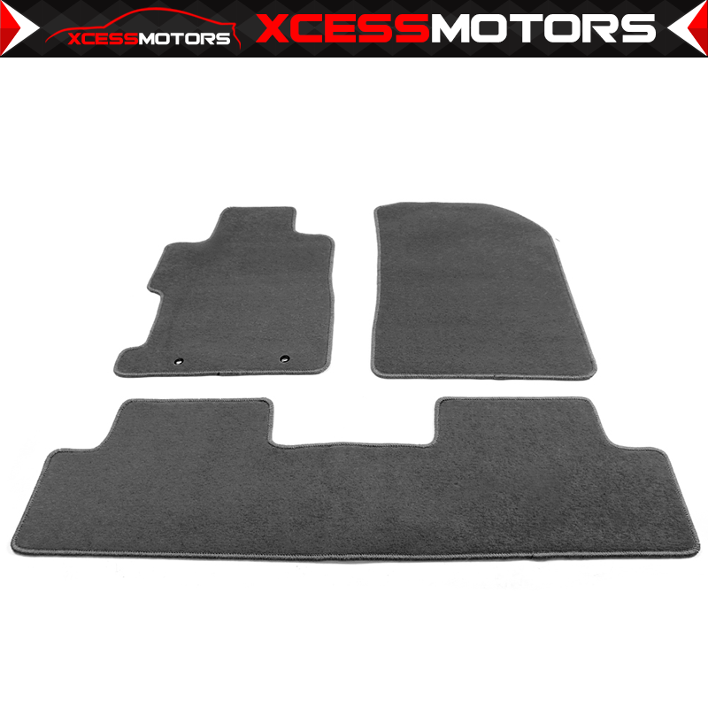 Fits 0611 Honda Civic Floor Mats Carpet Front & Rear Gray 3PC Nylon