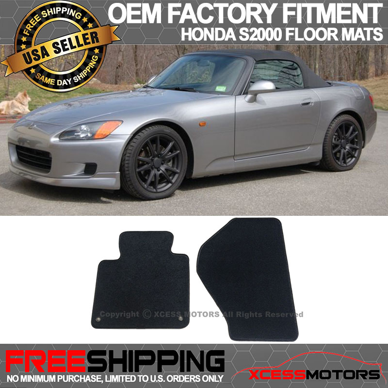 Fits 0008 Honda S2000 2Dr OE Factory Fitment Floor Mats Carpet Nylon Black 2PC eBay