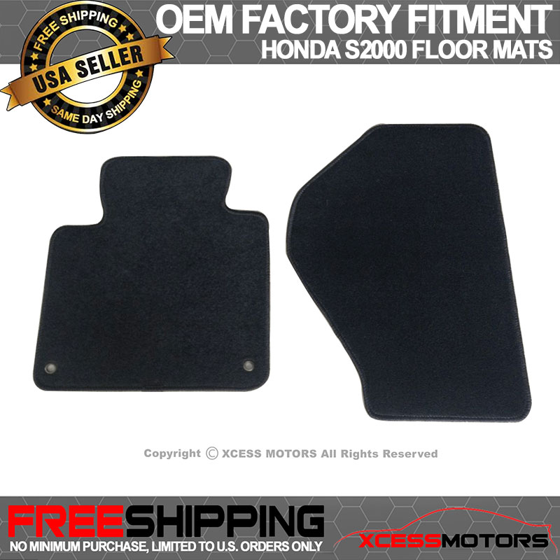 Fits 0008 Honda S2000 2Dr OE Factory Fitment Floor Mats Carpet Nylon Black 2PC eBay