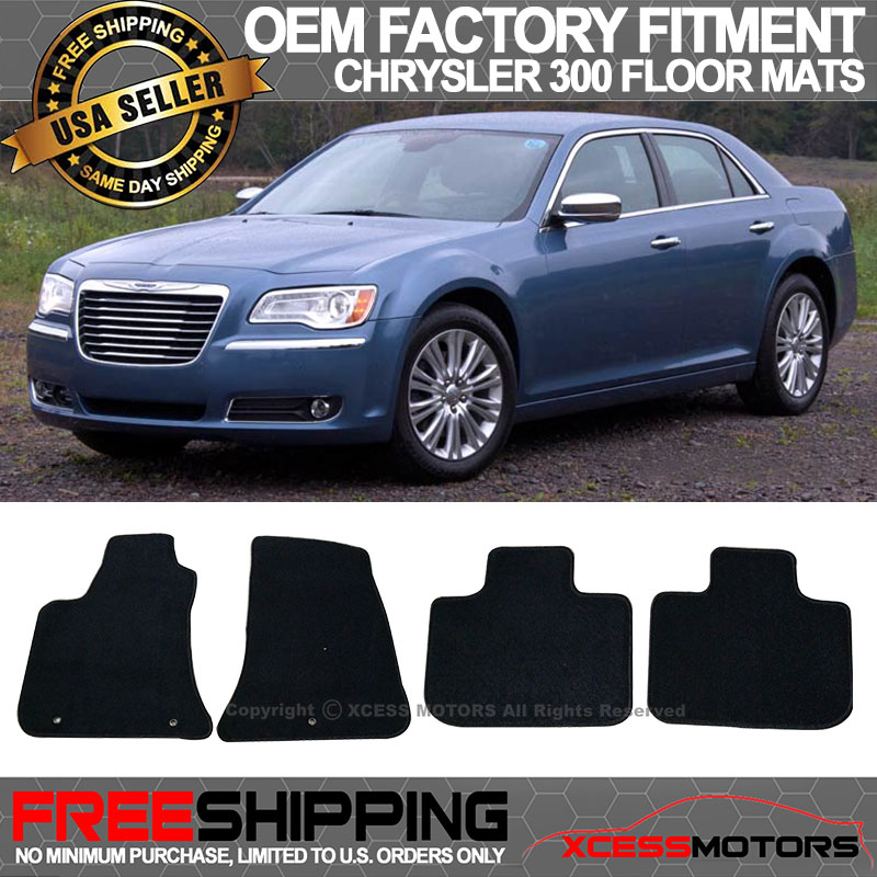 Fit 1116 Awd Chrysler 300 OE Factory Fit Floor Mats Carpet Nylon Black