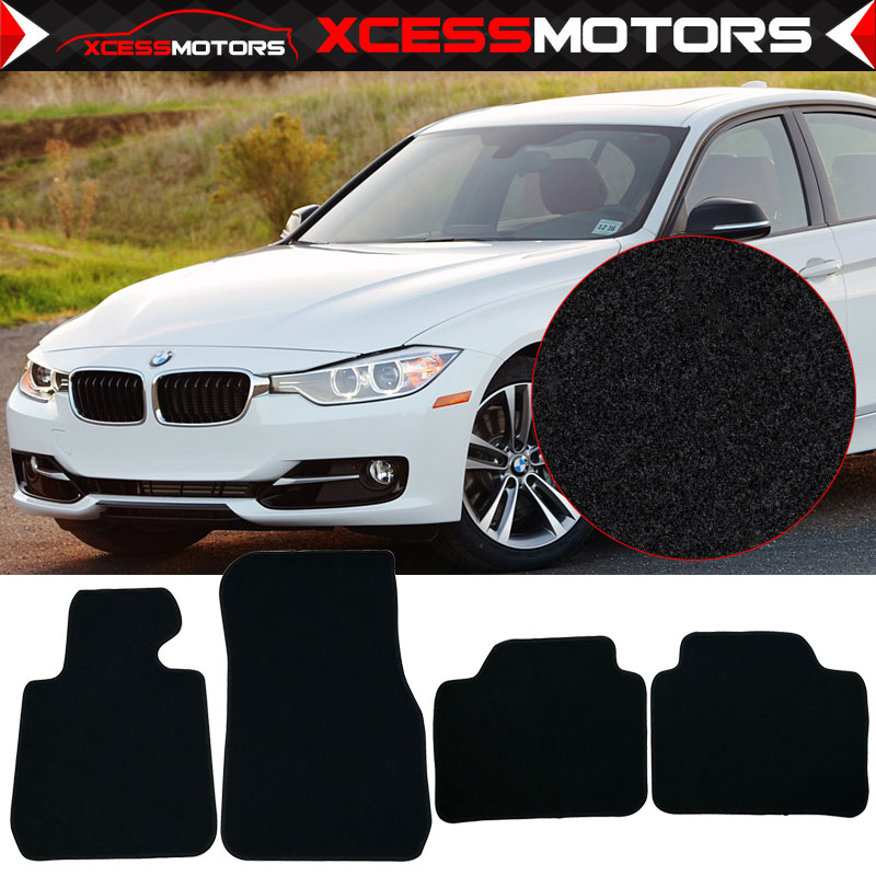Fits 1218 BMW F30 3 Series 4DR Floor Mats Front & Rear Black 4PC