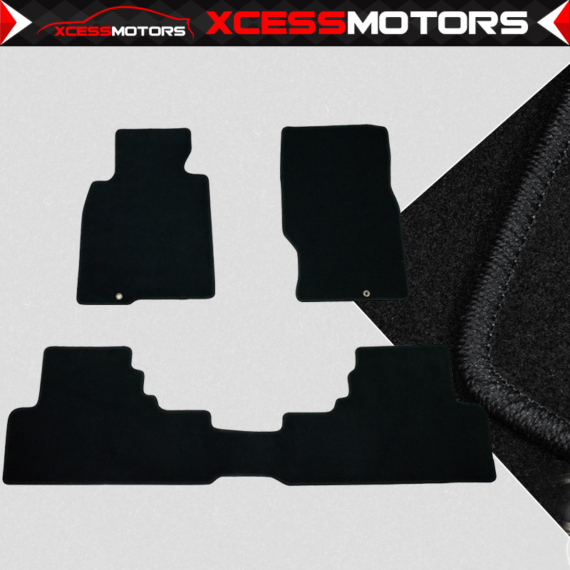 Fits 0813 Infiniti G37 Coupe Floor Mats Carpets Front + Rear 3PC Black