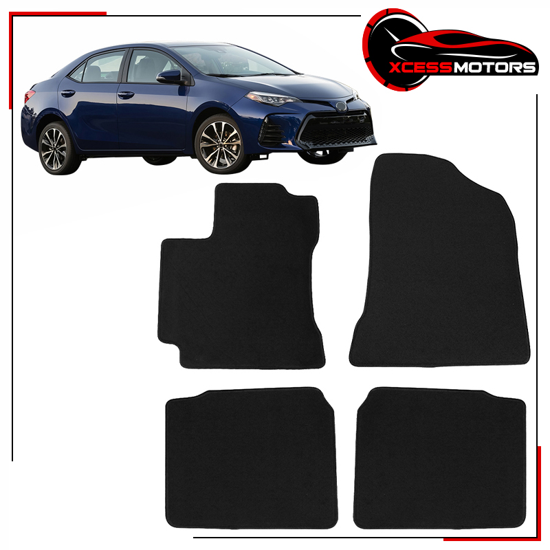 4-Piece Black Nylon Carpet Floor Mats For 2014-2018 Toyota Corolla – HQ-PARTS