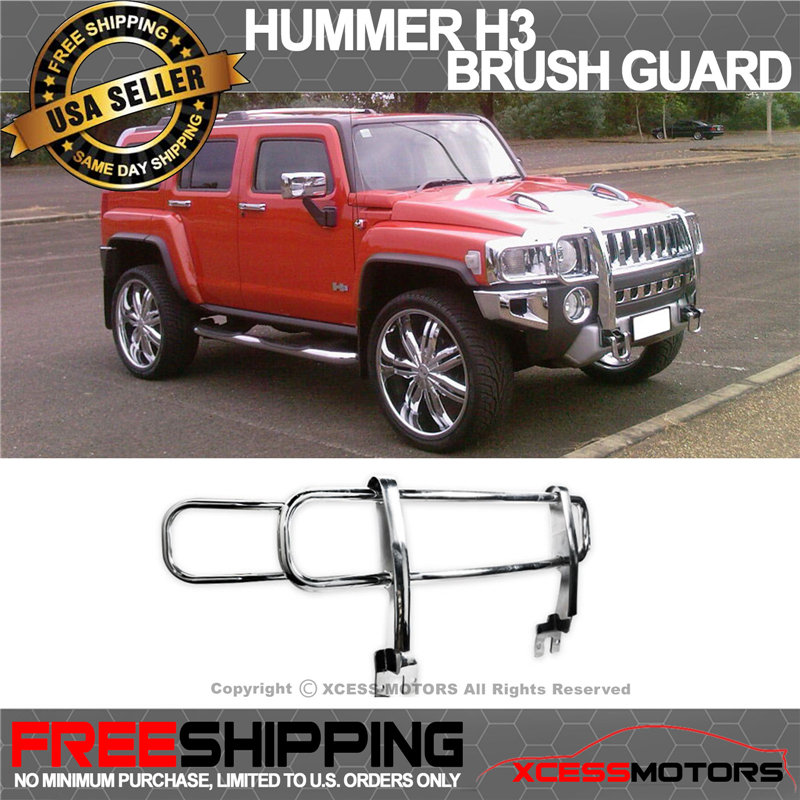 Chrome Silver Front Side Marker Light Cover Trims For 2006-2010 Hummer H3 & H3T