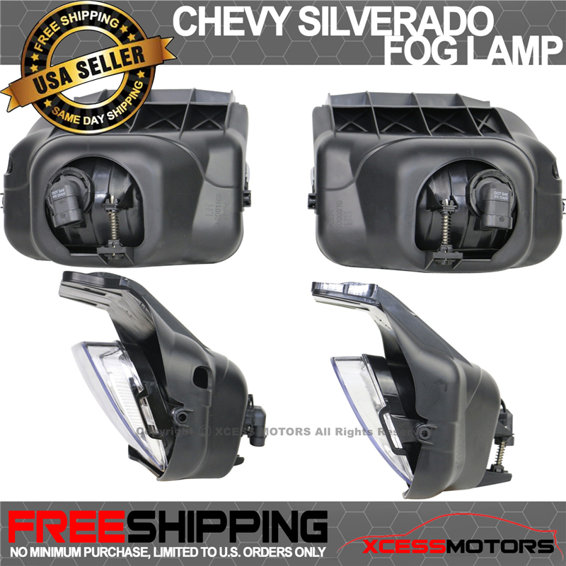 Fits 03-06 Silverado Avalanche Fog Lamp Light Clear Lens Wiring Kit
