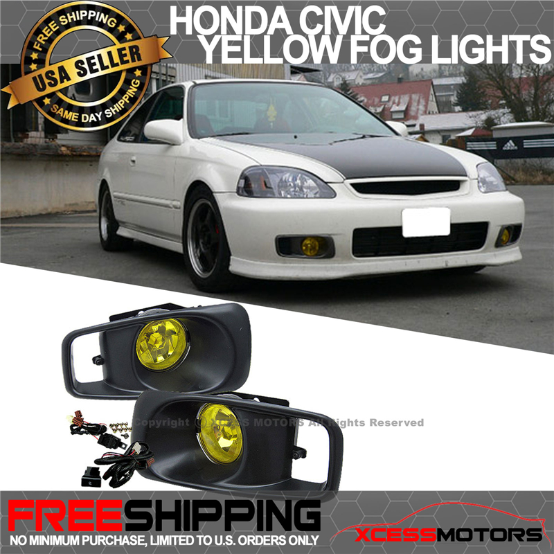 Fit SPOON Civic EK JDM Front Rear Bumper Lip Fog Lights Grille Headlights