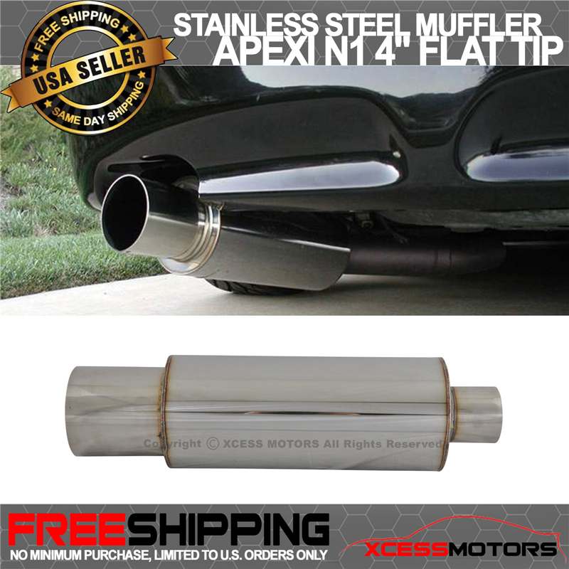 Fit 90-05 Mazda Miata Stainless Steel Muffler N1 Type 4in Flat Tip Silencer