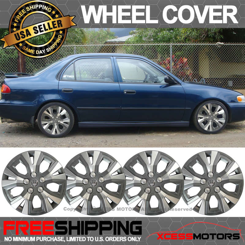 Fits Universal 14 Inch Hub Caps Hubcap Wheel Cover Tire Skin Covers 4PC