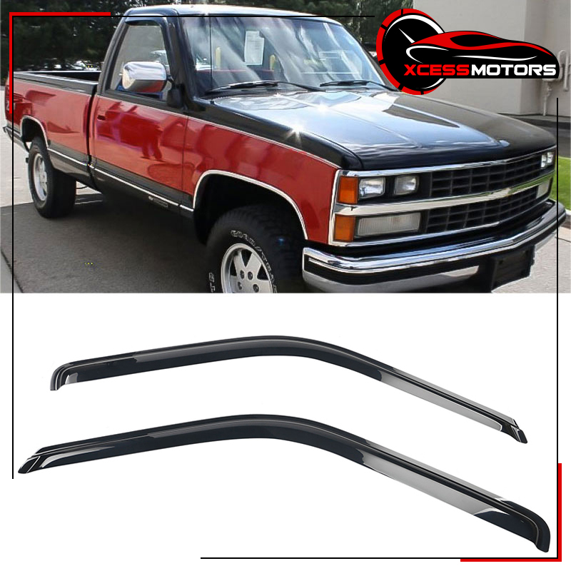 Juego De 2 Visores Para Ventanas Laterales De Chevy/GMC C1500/K1500 1988-1998, Ahumados, Con Adhesivo