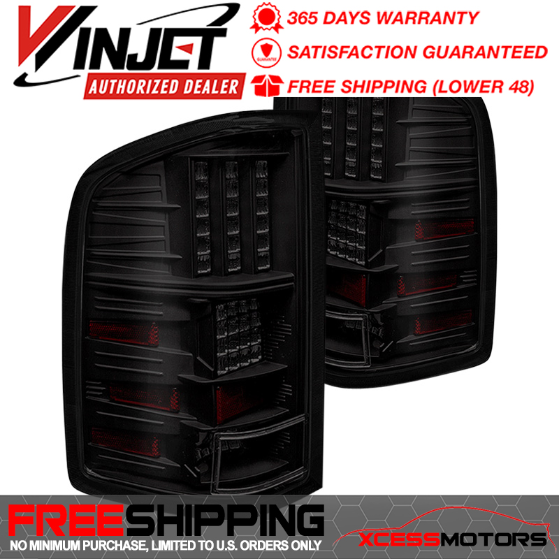 07-13 Chevy Silverado LED Smoked Tail Lights WinJet WJ20-0067-05