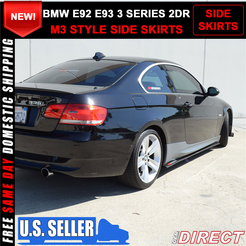 M3 Style Side Skirts Body Parts For BMW 07-13 3 Series E92 Coupe E93 Convertible