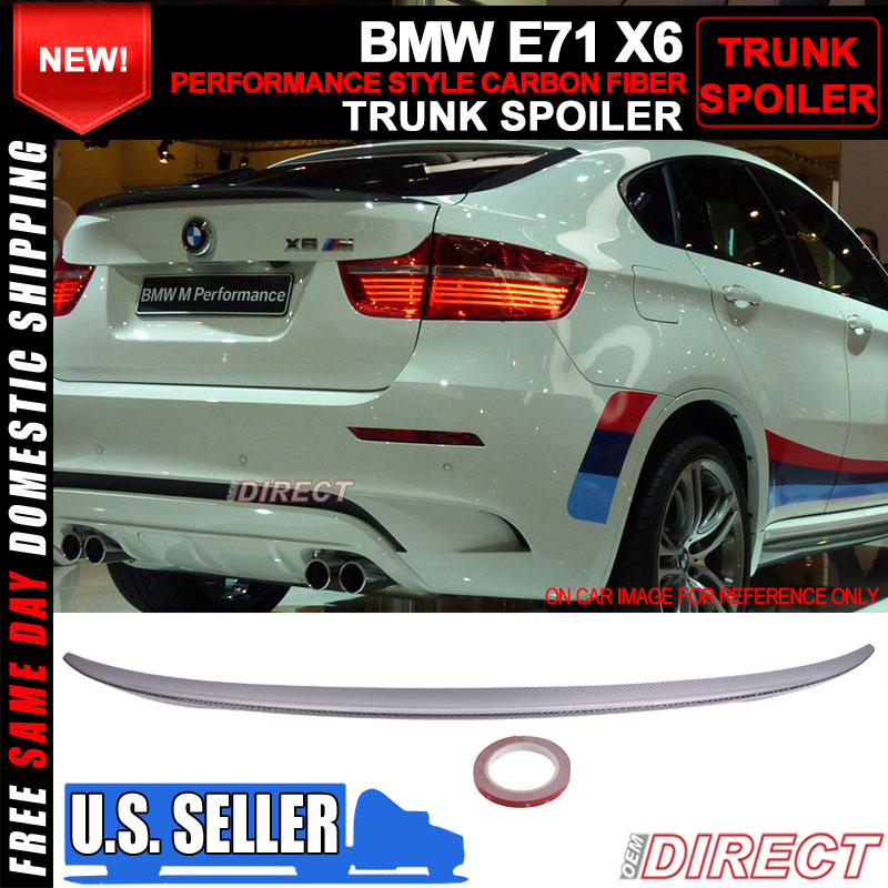 USA Stock 08-14 E71 X6 5Dr SUV Performance Style Carbon Fiber Trunk Spoiler CF