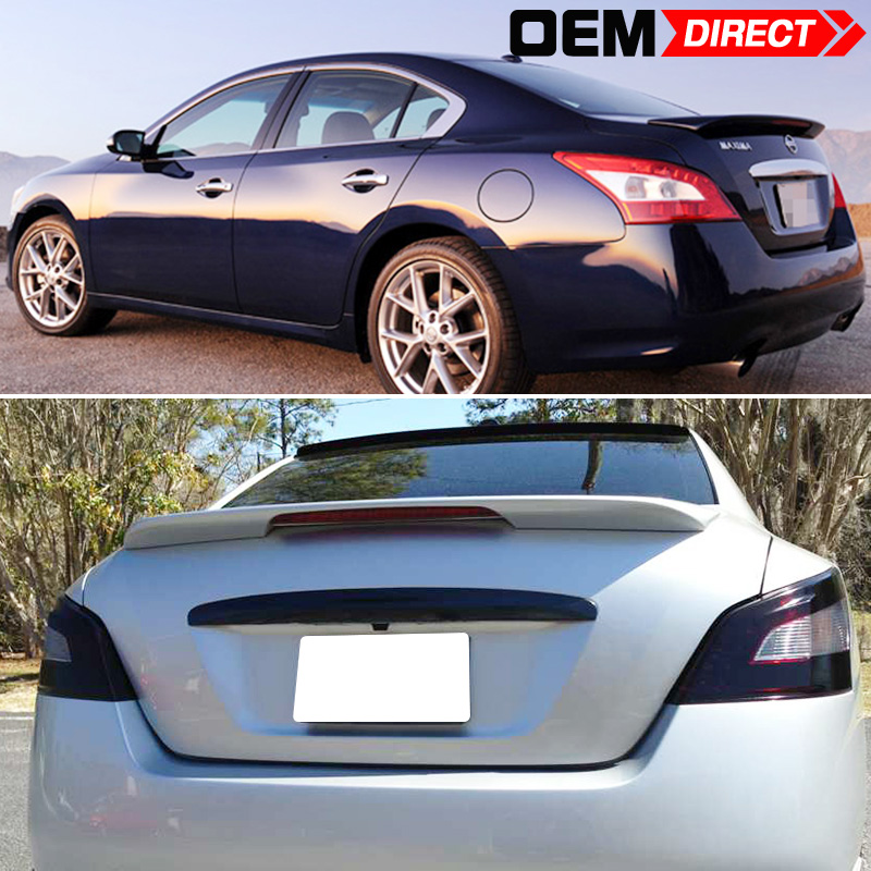 thumbnail image 2 of Matte Black Trunk Spoiler With LED Brake Light For 2009-2015 Nissan Maxima - OE Style 2 of 11