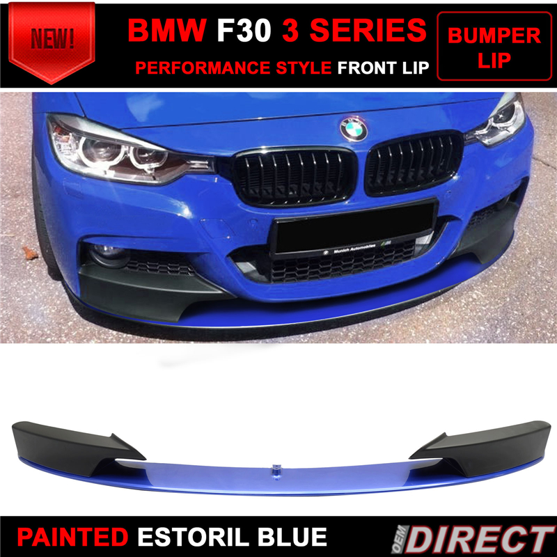PP For 12-18 BMW F30 M Tech M Sport Front Bumper Lip Painted Alpine White III