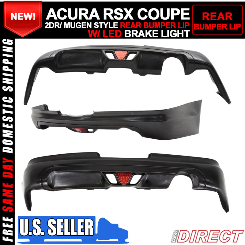 For 0506 Acura RSX Coupe 2Dr Mugen Style Rear Lip With Led Brake Light