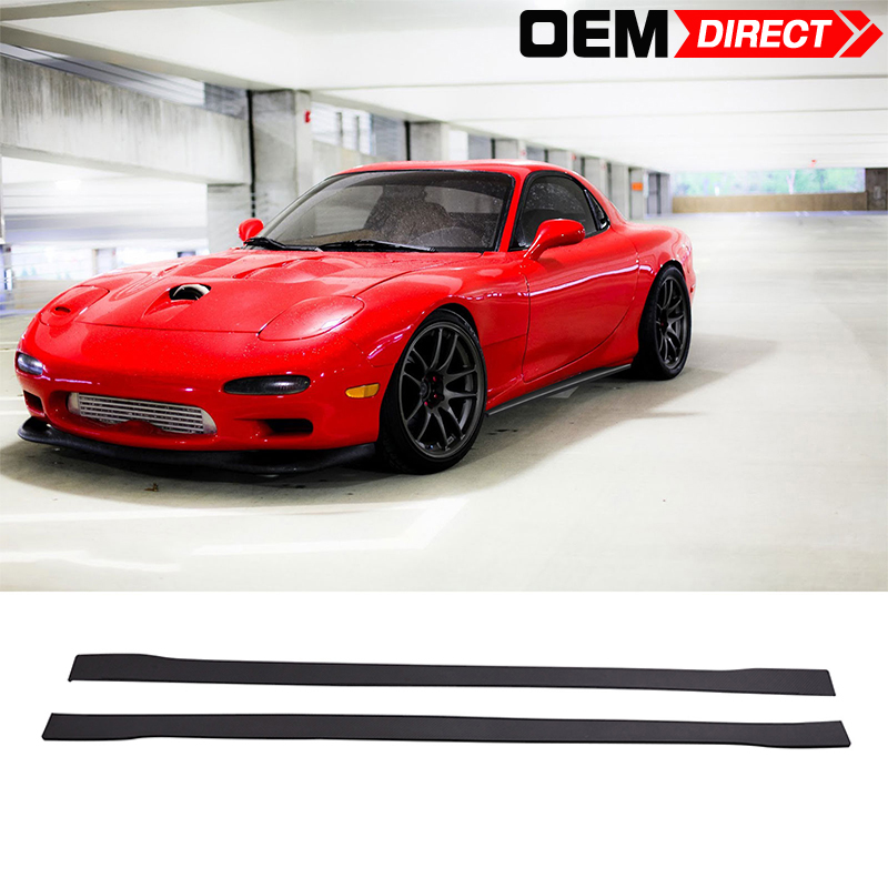 Fits 93-99 Mazda RX7 Side Skirts Rocker Panel Extensions Splitters