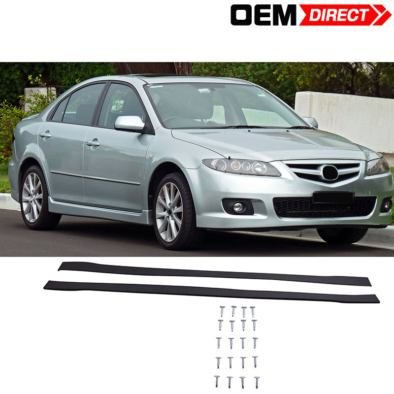 For 03-08 Mazda 6 Side Skirts Extensions Splitters - PP | eBay