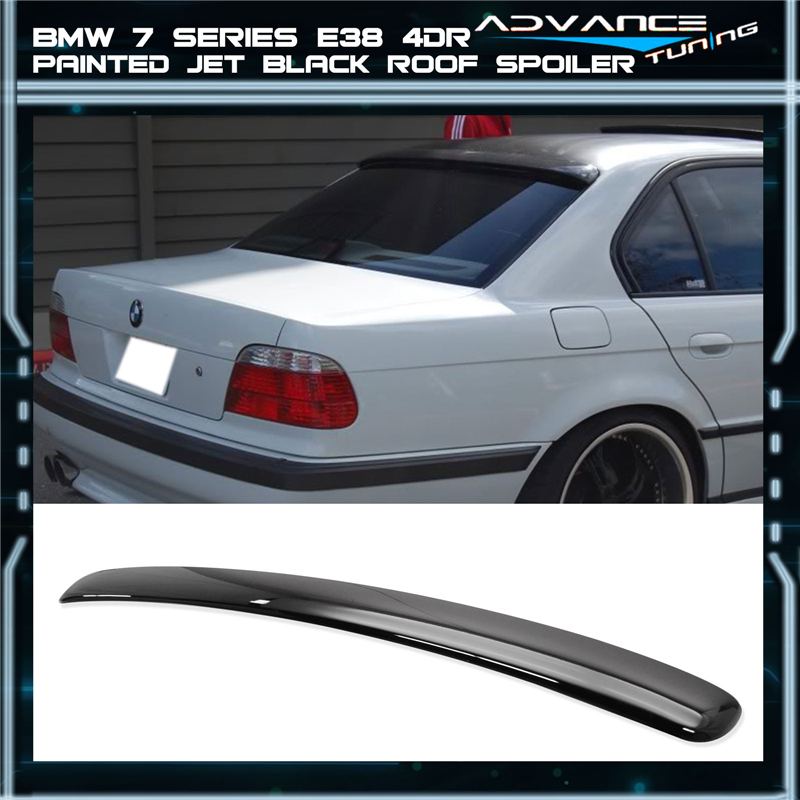 Fits 95-01 BMW 7 Series E38 Sedan AC ABS Roof Spoiler Painted Jet Black #668