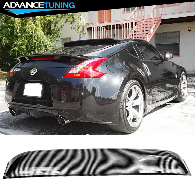Fits 0920 Nissan 370Z Coupe Window Visor Roof Spoiler Wing Carbon