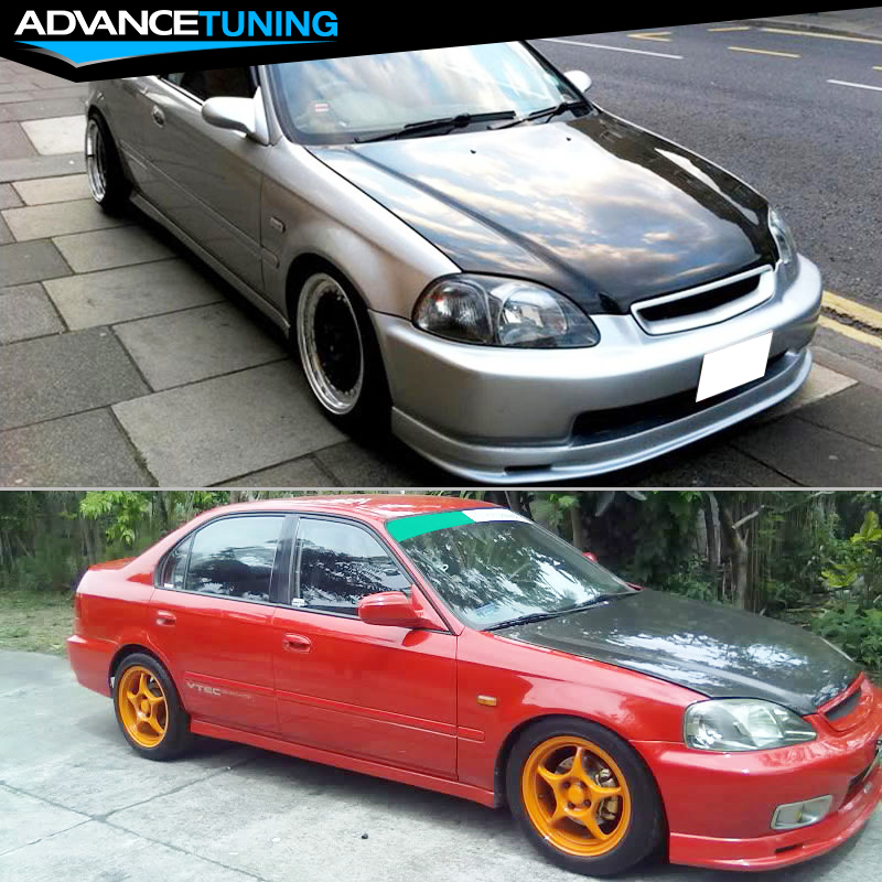 Fits 96-98 Honda Civic EK Mugen Style Unpainted Front Bumper Lip