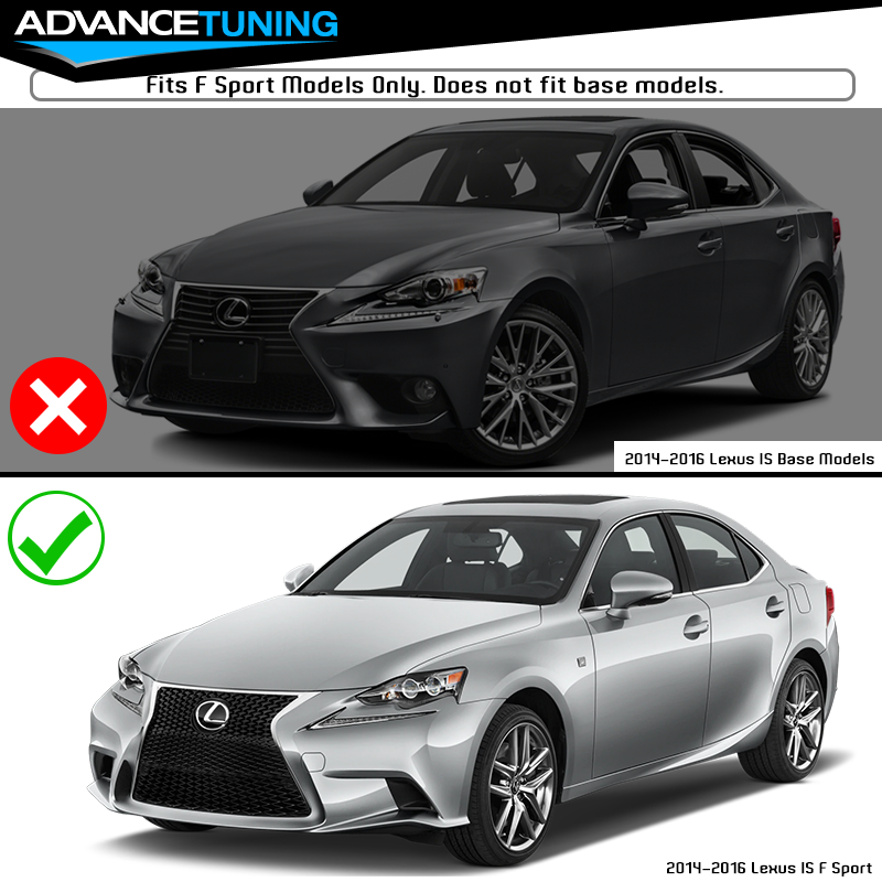 thumbnail image 2 of GT Style Matte Black Front Bumper Lip Splitter For 2014-2016 Lexus IS250 IS350 F-Sport 2 of 5
