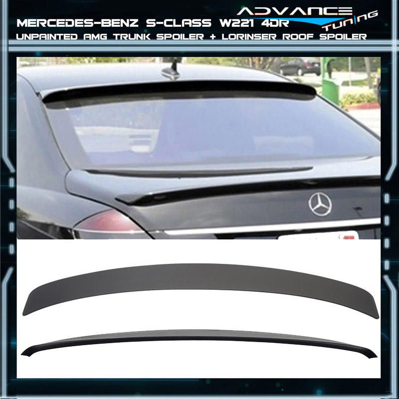 Stock IN USA S-class For Mercedes Benz W221 Trunk Spoiler AMG Type Unpainted