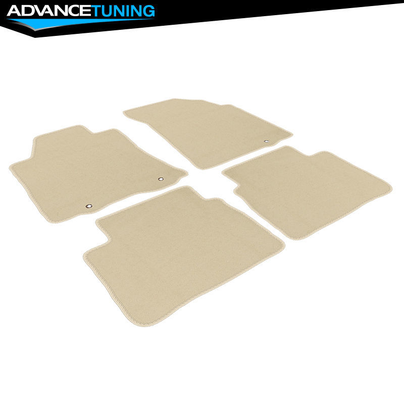 Soillar Black Velour Floor Mats For 2013-2018 Nissan Altima | 4-Piece Front & Rear Set | OEM Style
