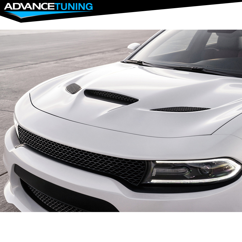 Fits 15-23 Dodge Charger SRT Hellcat Hood Panel Air Vent Unpainted - Aluminum Fits 15-23 Dodge Charger SRT Hellcat Hood Panel Air Vent Unpainted - Aluminum