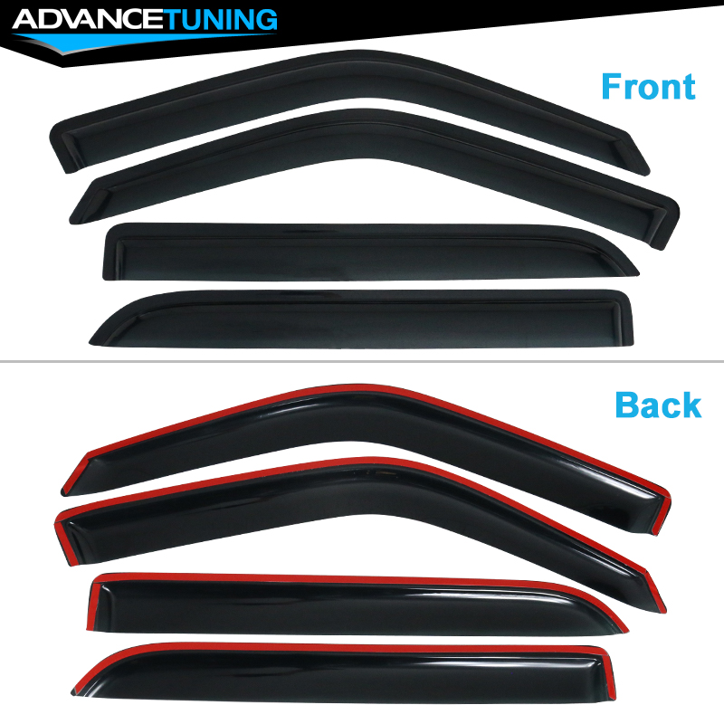 Smoke Acrylic Window Visors For Ford Expedition 97-17 & Lincoln Navigator 98-17 - 4pc Set