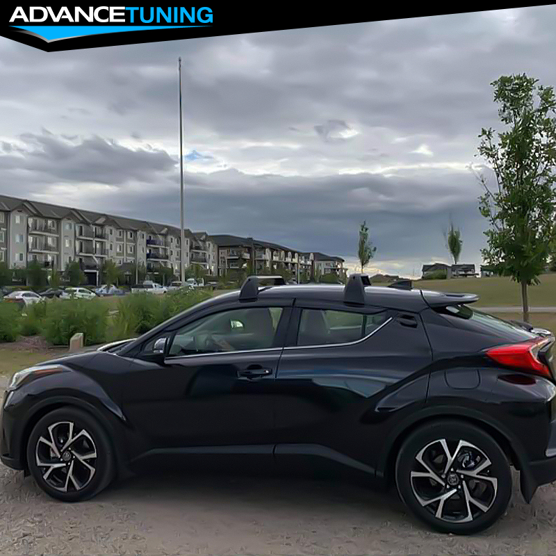 thumbnail image 2 of IKON MOTORSPORTS Window Visors For Toyota C-HR 2017-2022 – Smoke With Black Chrome Trim 2 of 4