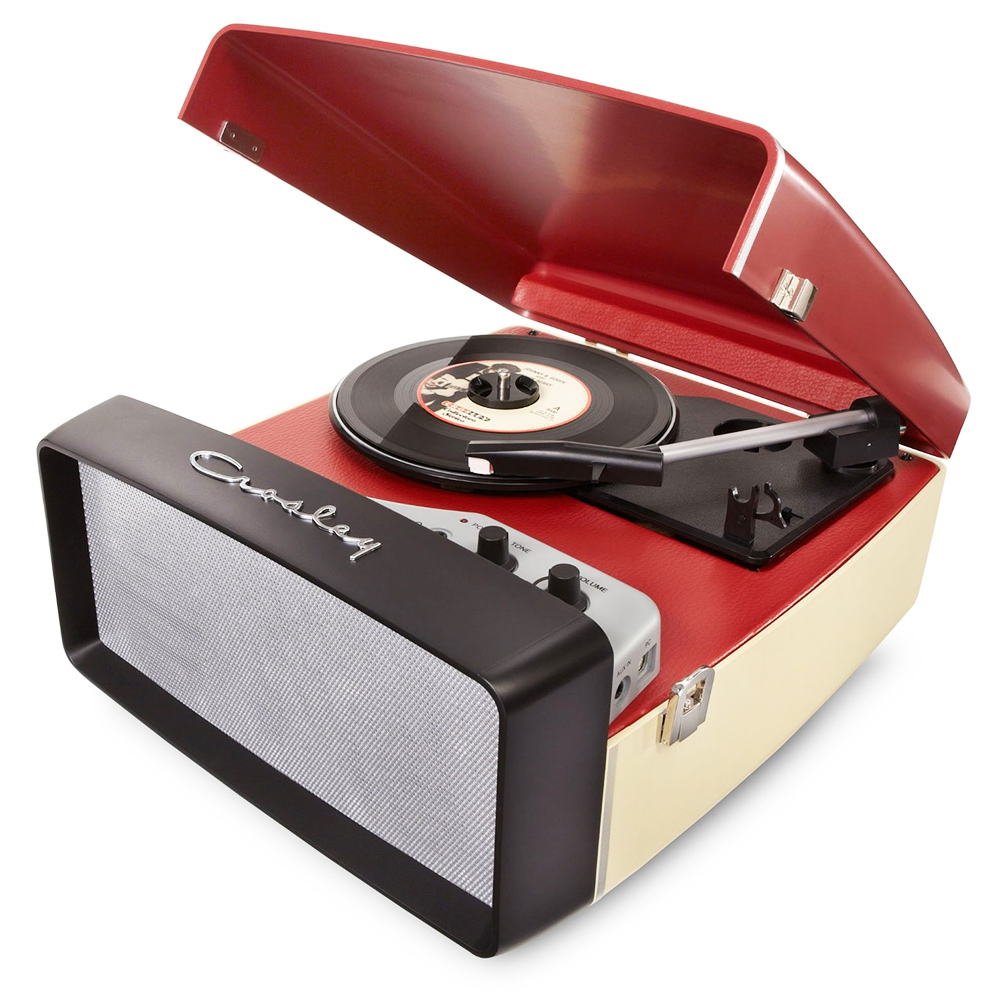 Crosley CR6010A-RE 3-Speed Collegiate Portable USB-Enabled Turntable