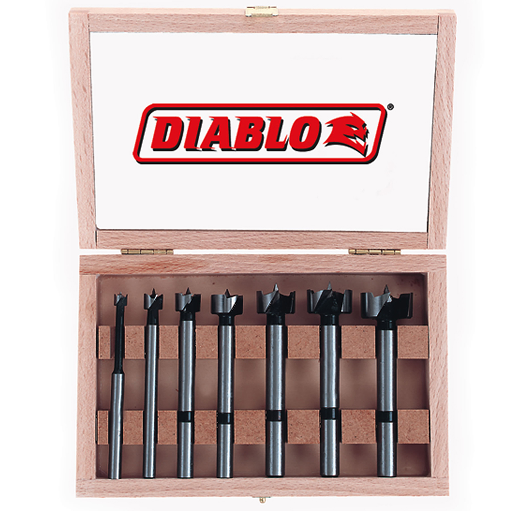 Diablo FB107 1/4Inch HighSpeed Metal Flat Forstner Drill Bit 7pc